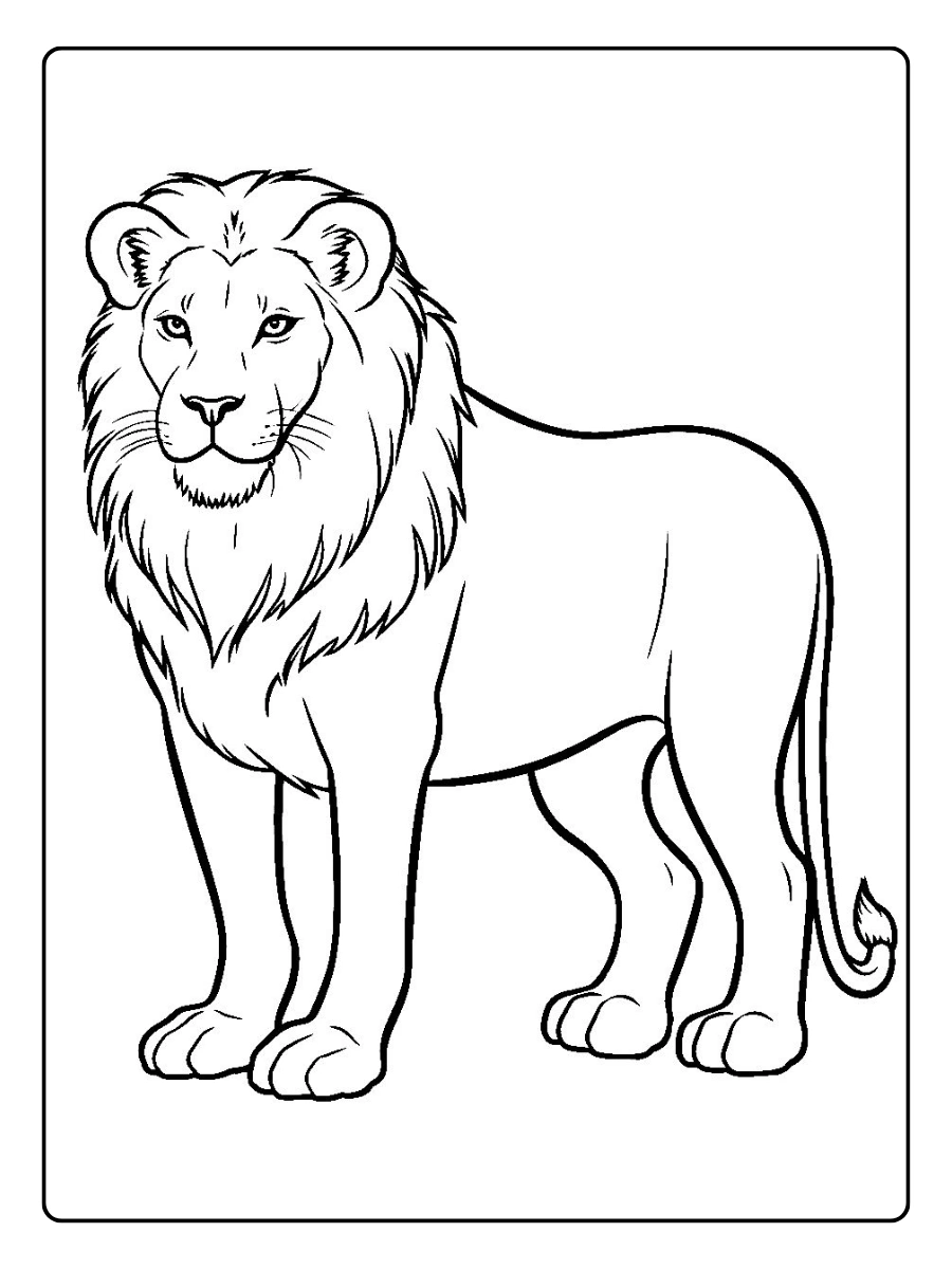 Puma para colorear saltando