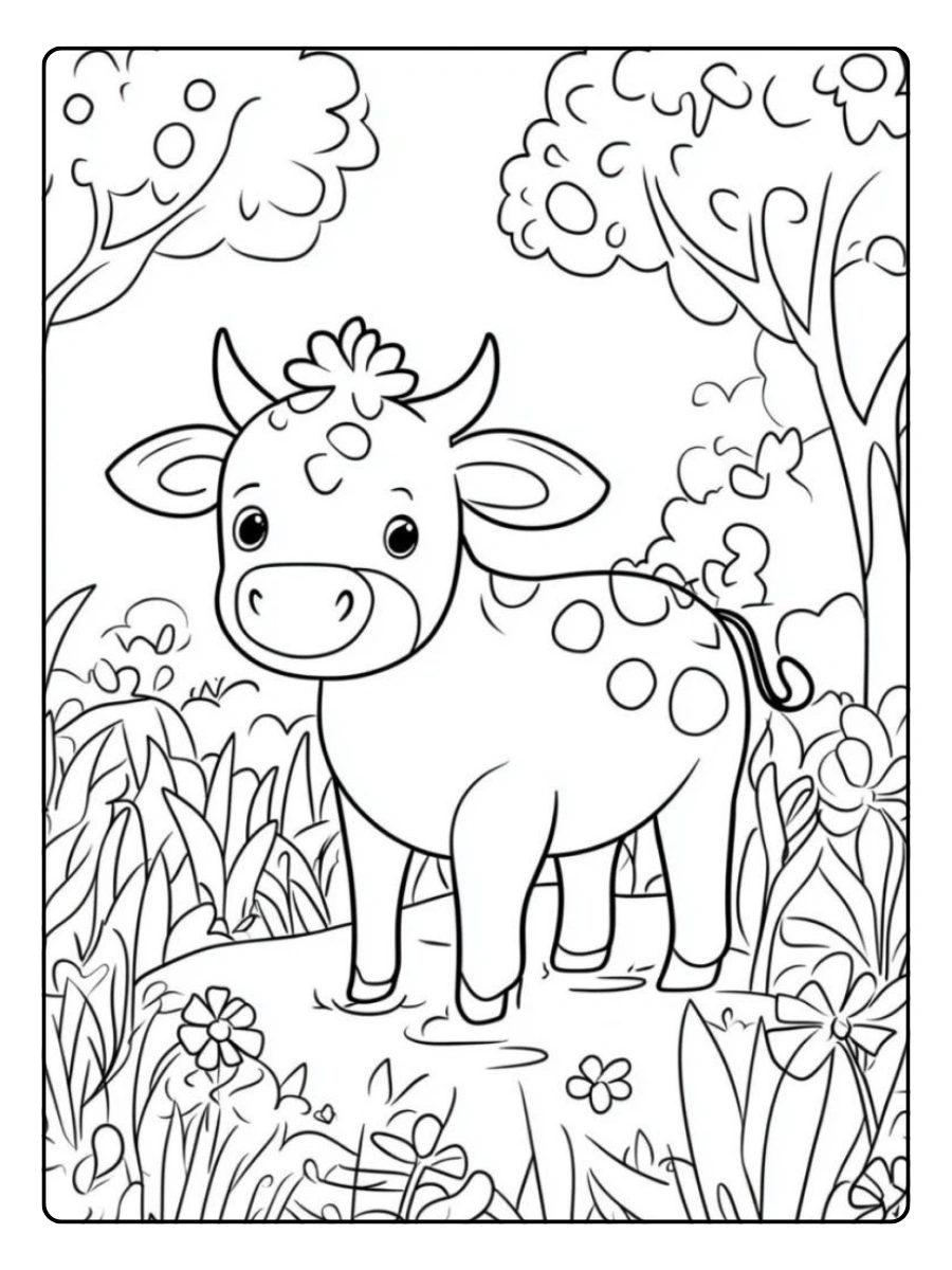 Toro corriendo para colorear