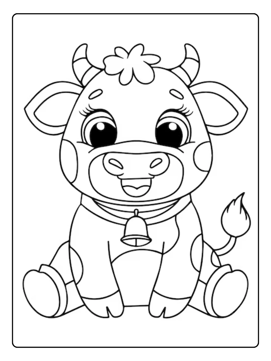 Vaca Lola bebé para colorear