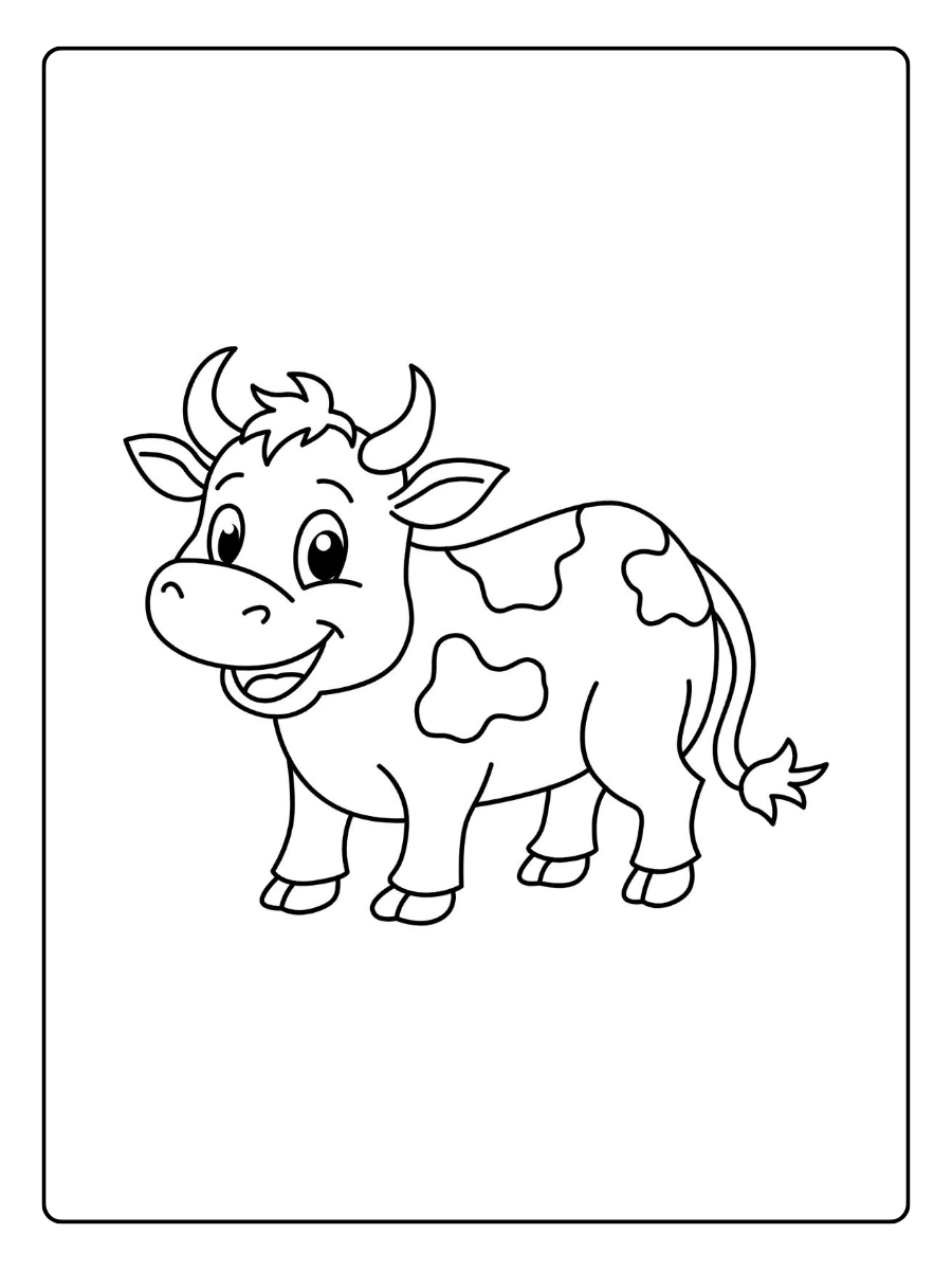 Vaca Lola caricatura para colorear