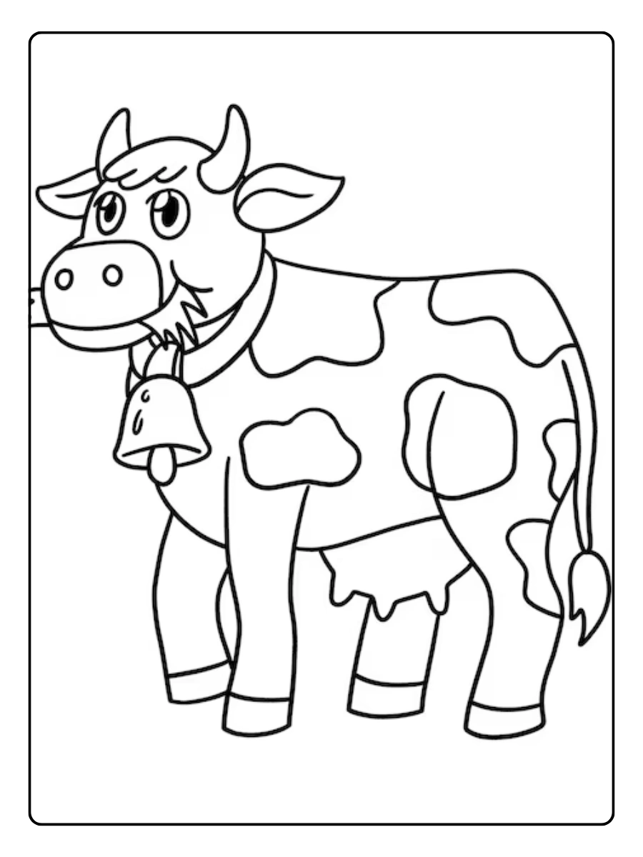 Vaca Lola con manchas para colorear