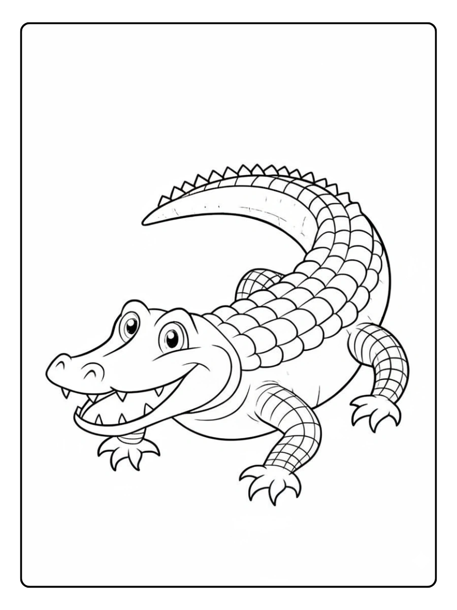 cocodrilo para colorear