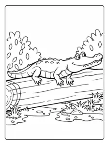 cocodrilo simple para pintar