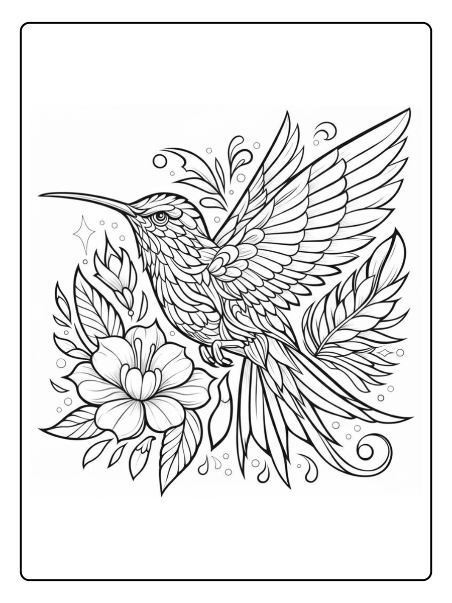 colibri para colorear (3)