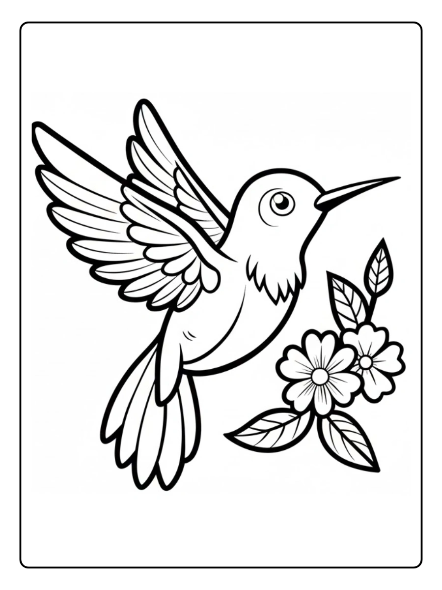 colibri para colorear