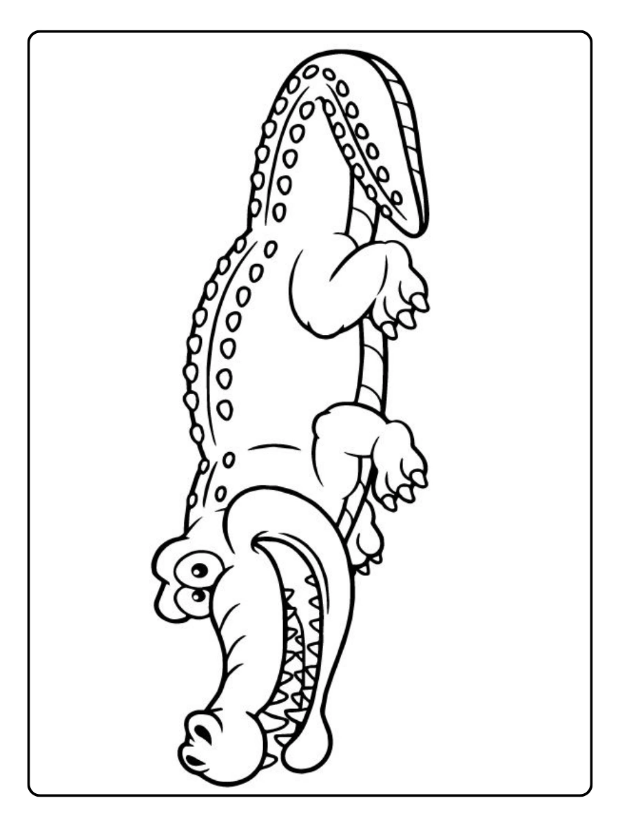 colorear cocodrilo facil