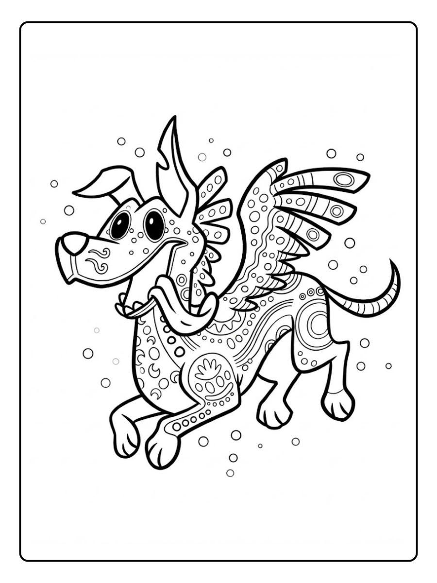 dante alebrije para colorear (2)