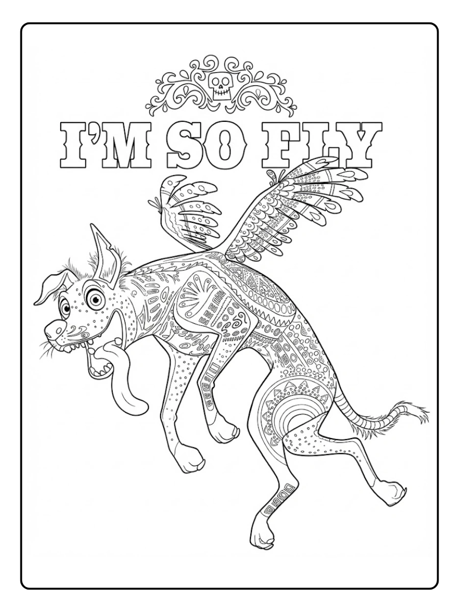 dante alebrije para colorear (3)