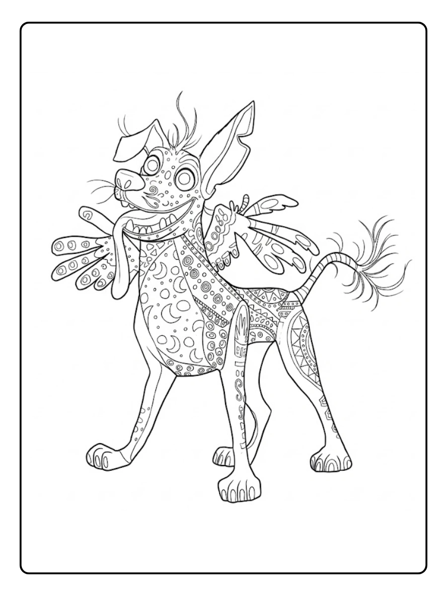 dante alebrije para colorear