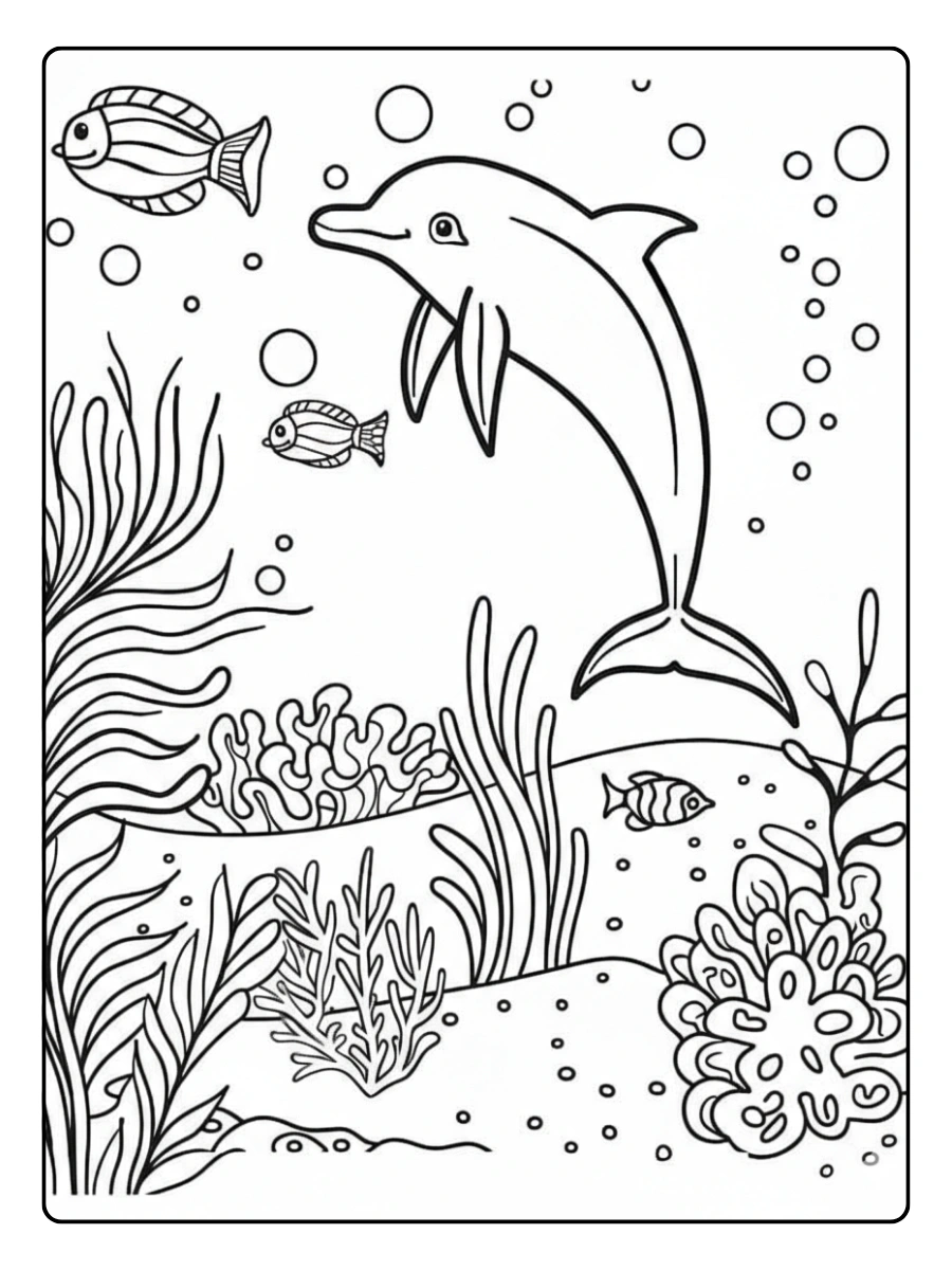 delfin para colorear