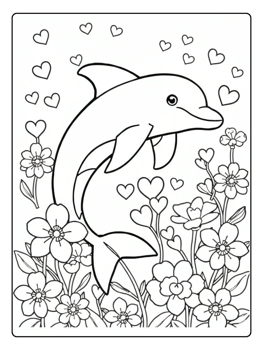 dibujo delfin para colorear