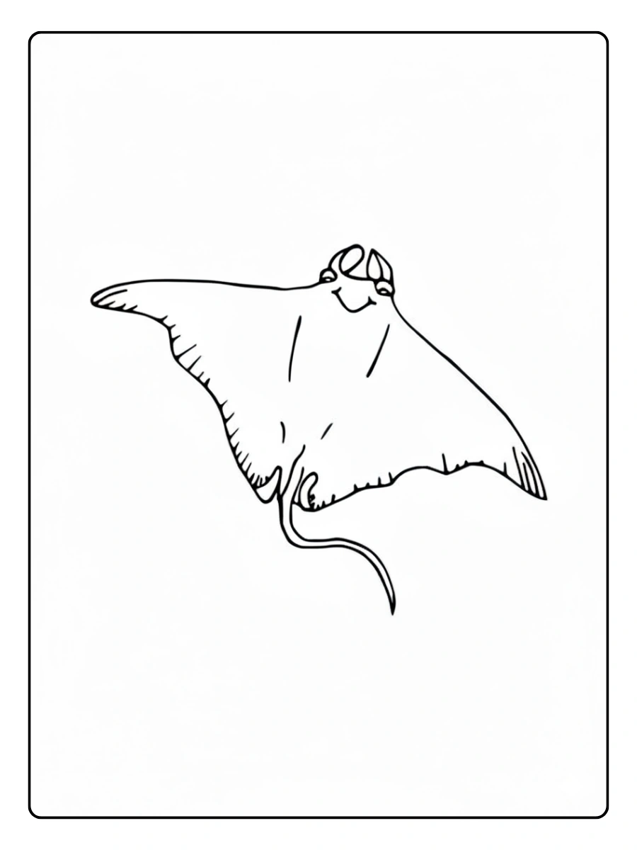 dibujo mantarraya para colorear