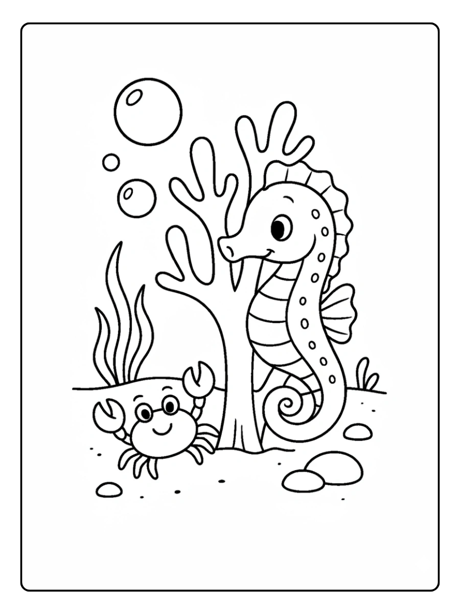 dibujos animales caballito de mar