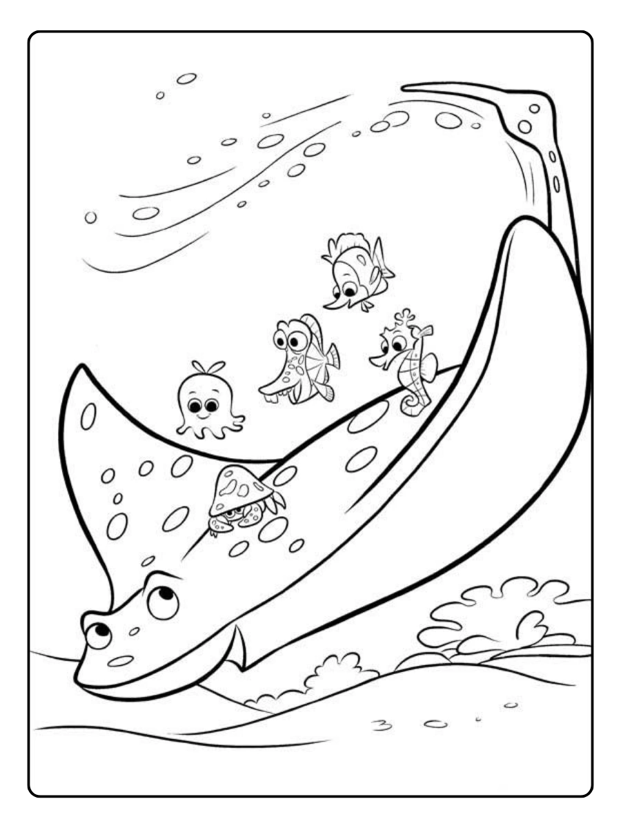 dibujos animales mantarraya