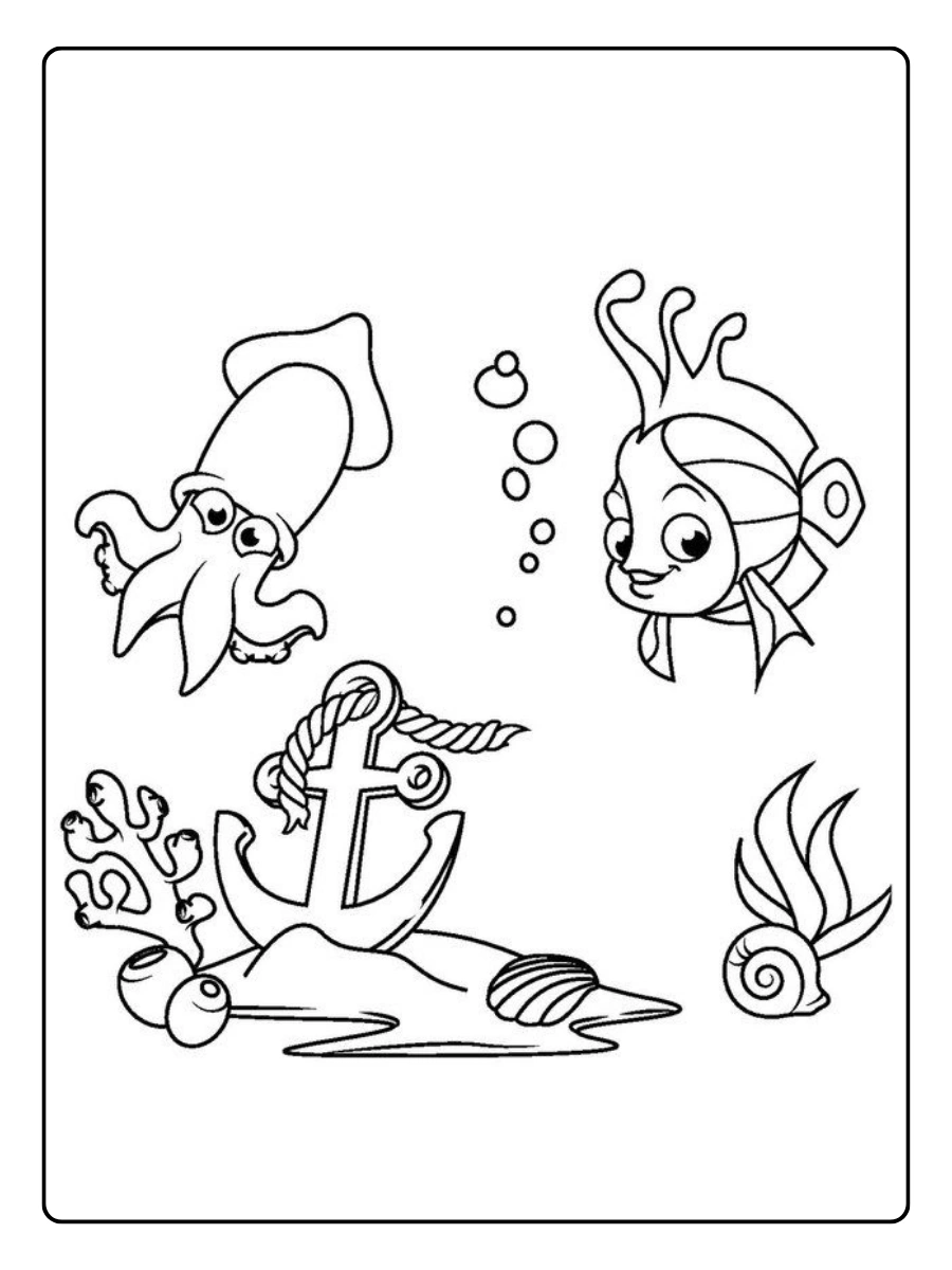 dibujos animales pez payaso