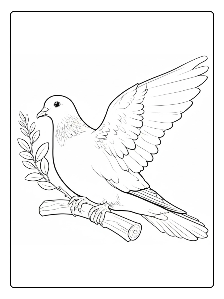 paloma para colorear