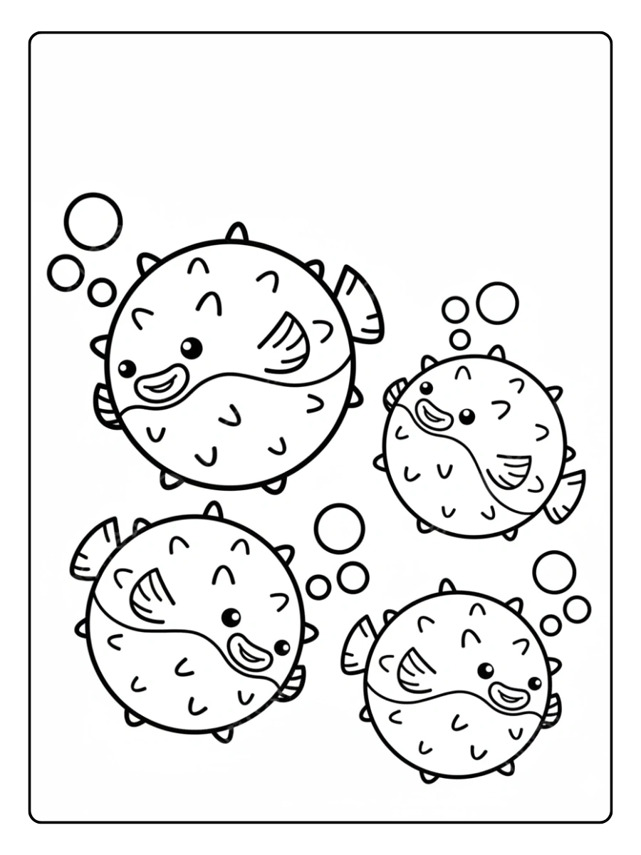 pez globo gratis para colorear