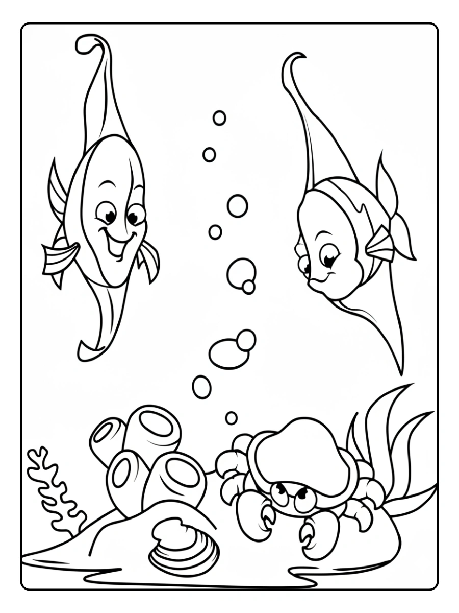 pez payaso dibujo para ninos