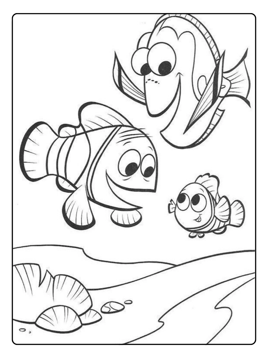 pez payaso divertido para colorear