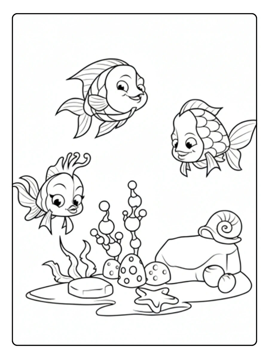 pez payaso infantil colorear