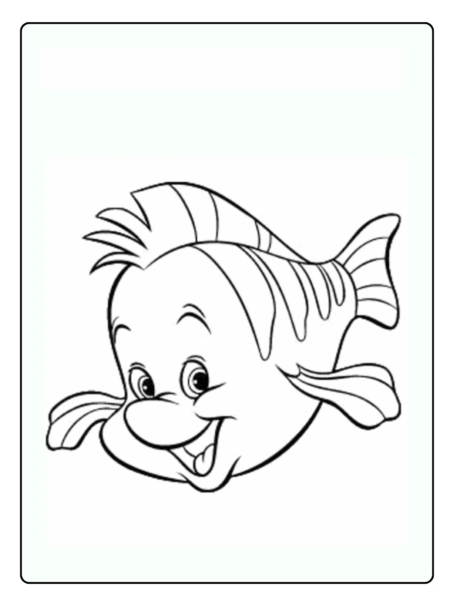 pez payaso simple para pintar