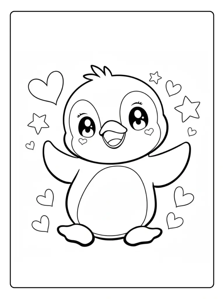 pinguino para colorear (4)