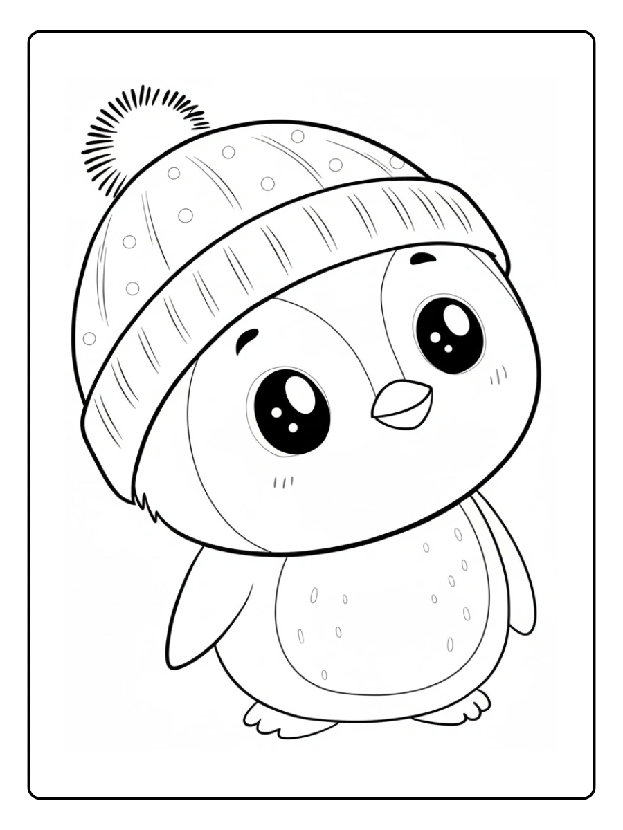 pinguino para colorear