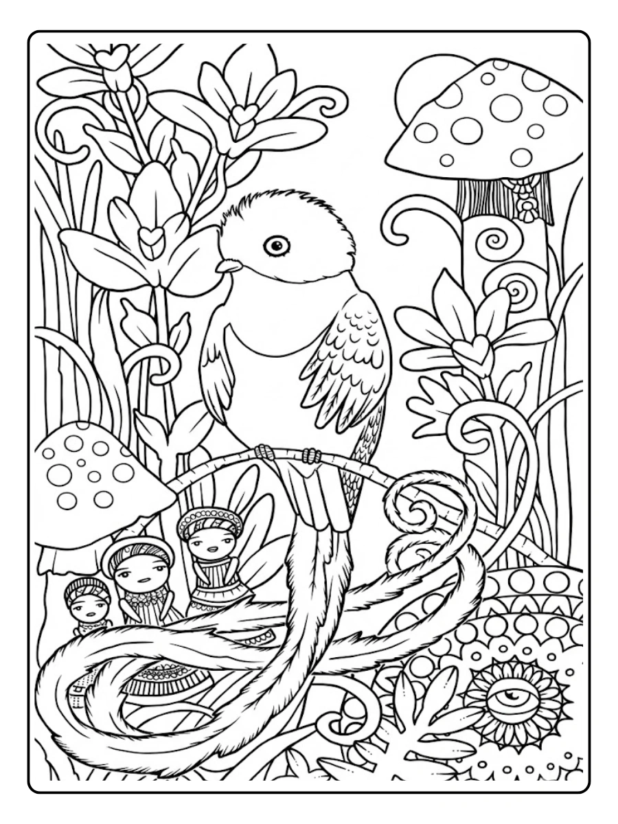 quetzal para colorear (11)