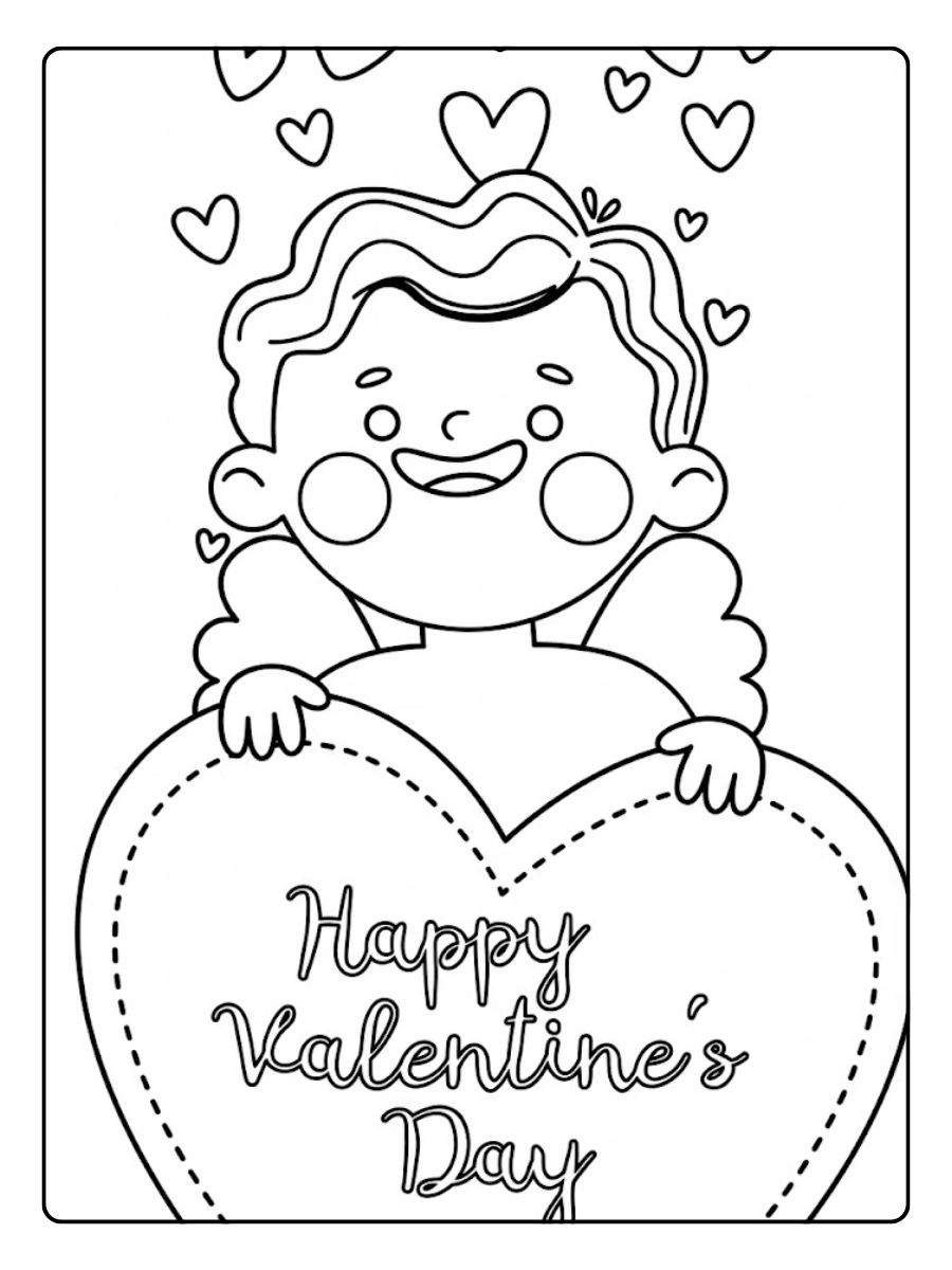 tarjetas de san valentin para colorear