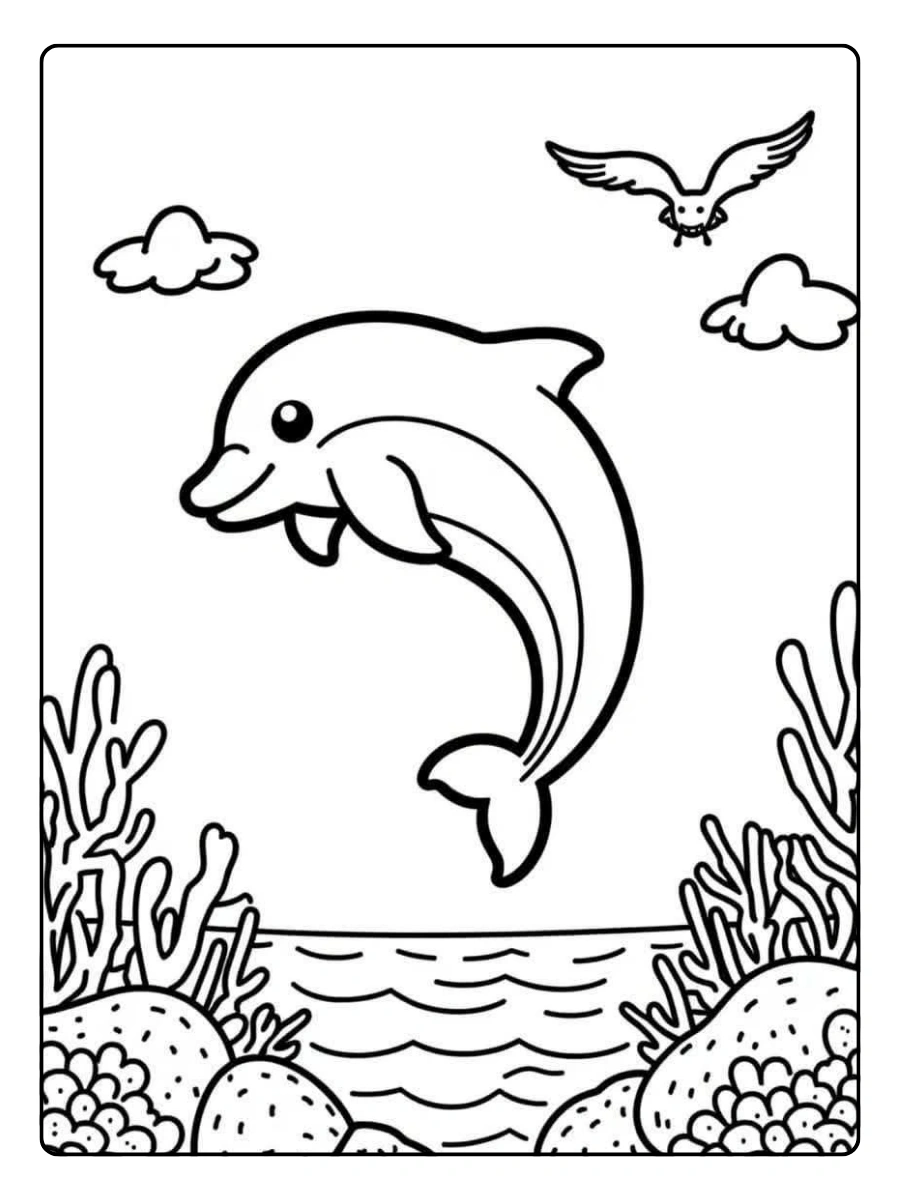 tiburon simple para pintar