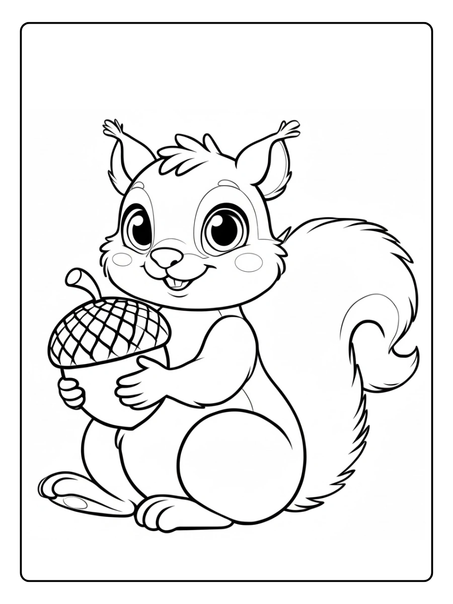 ardilla para colorear (2)