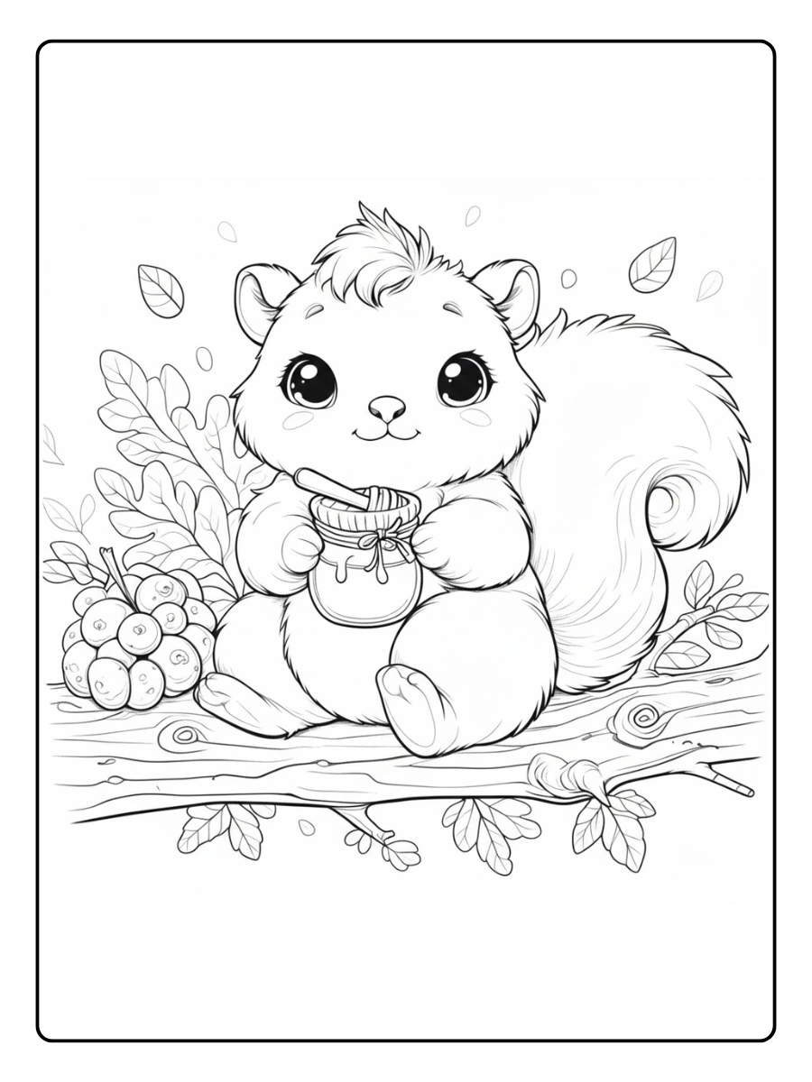 ardilla para colorear (3)