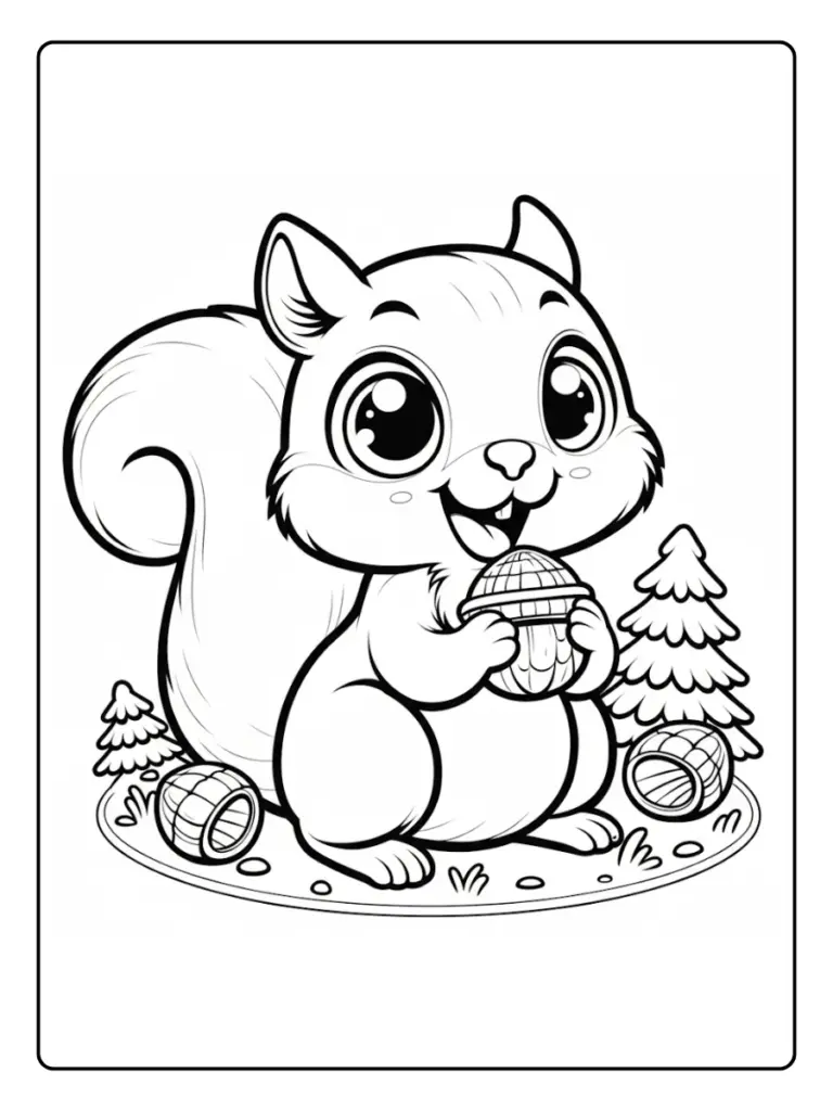 ardilla para colorear (6)