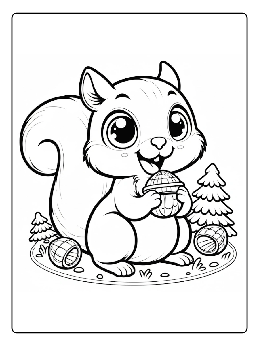ardilla para colorear (6)