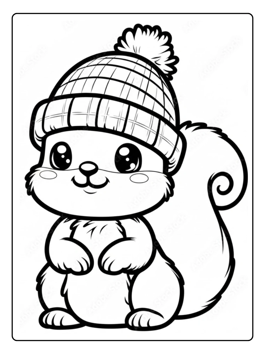 ardilla para colorear (8)