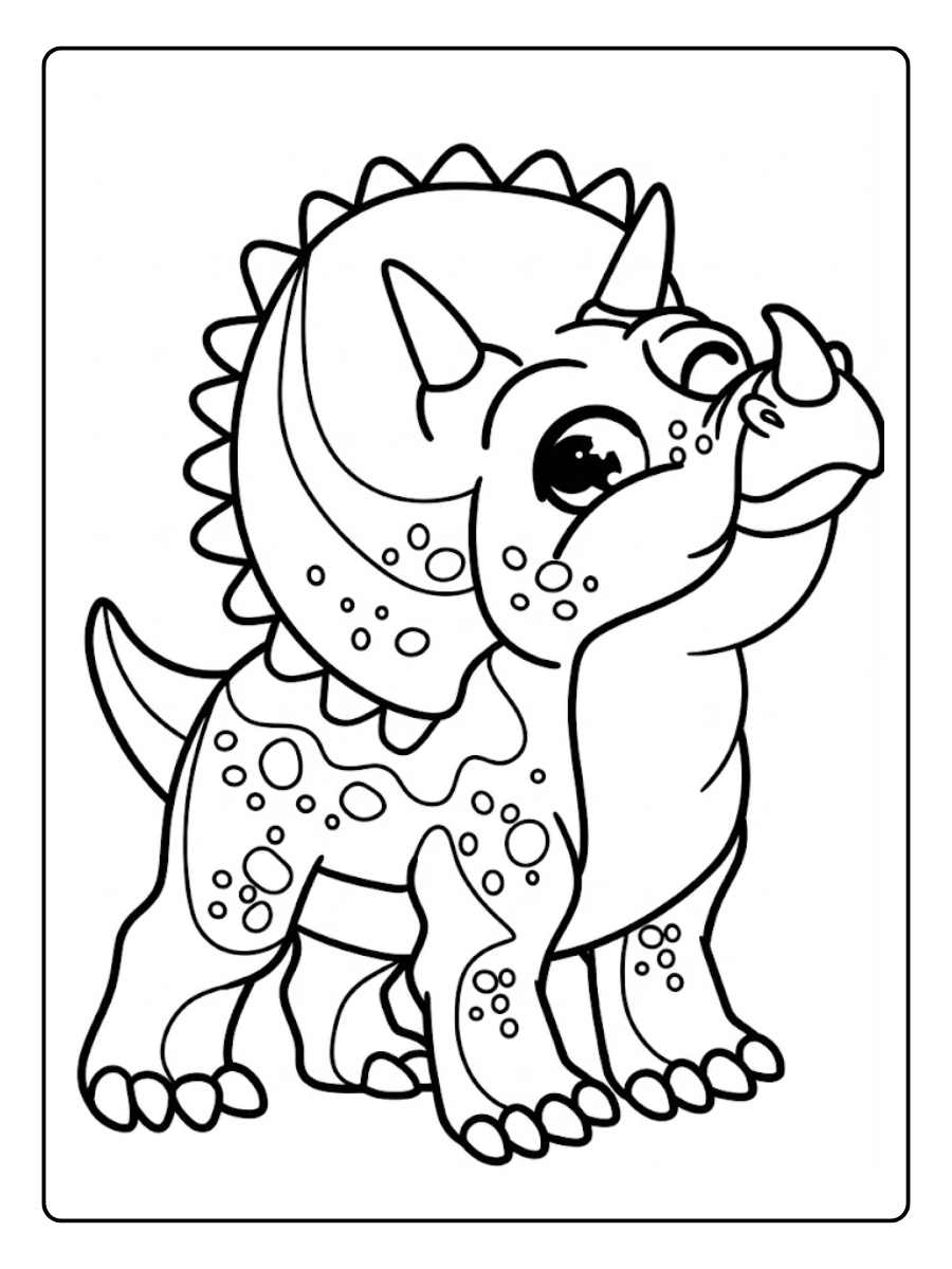 bebe dinosaurio para colorear