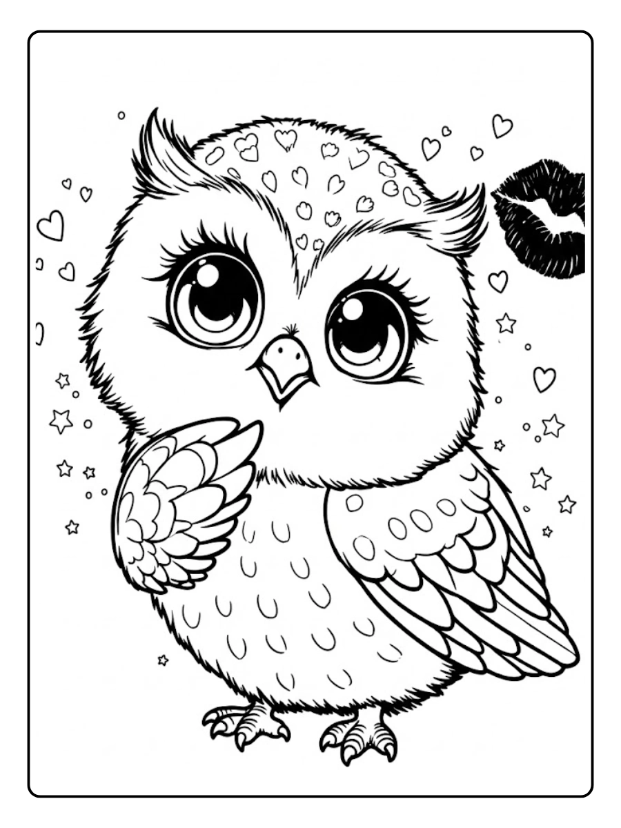 buho para colorear (3)