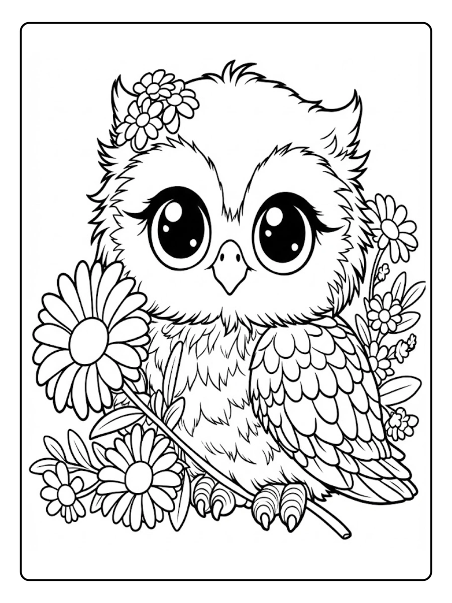 buho para colorear (4)