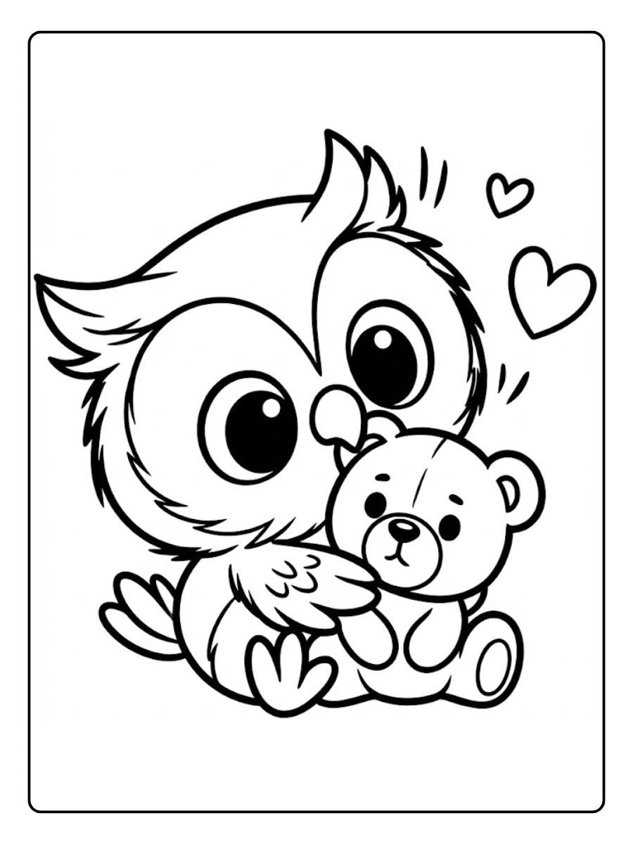 buho para colorear (6)