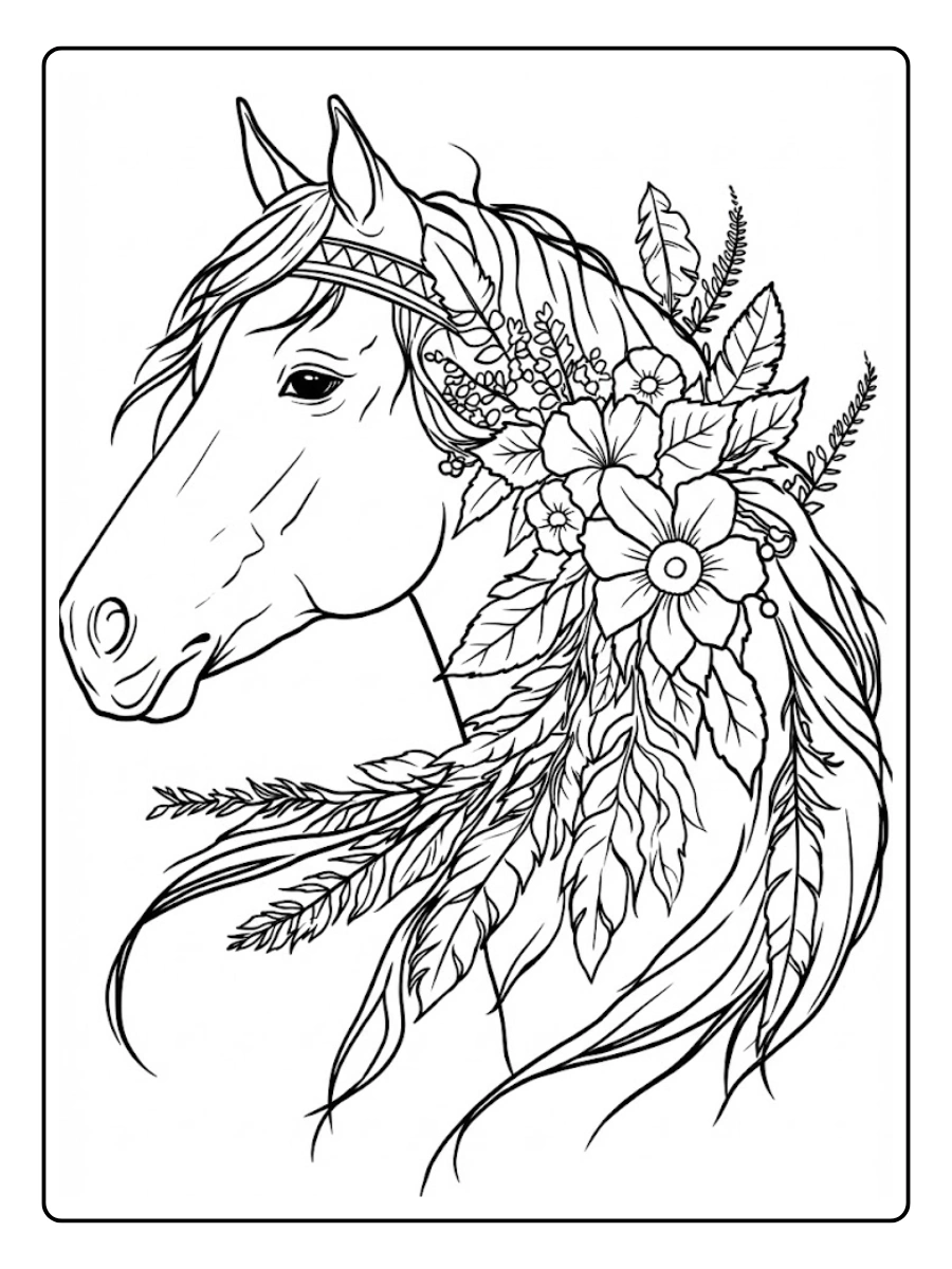 cabeza caballo para colorearpara colorear (11)