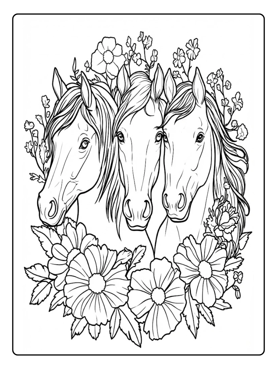 cabeza caballo para colorearpara colorear (12)