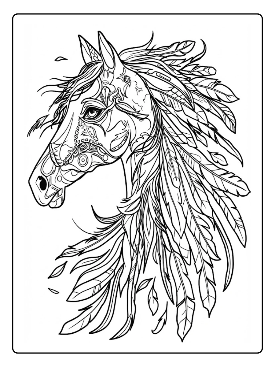 cabeza caballo para colorearpara colorear (14)