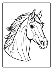 cabeza caballo para colorearpara colorear