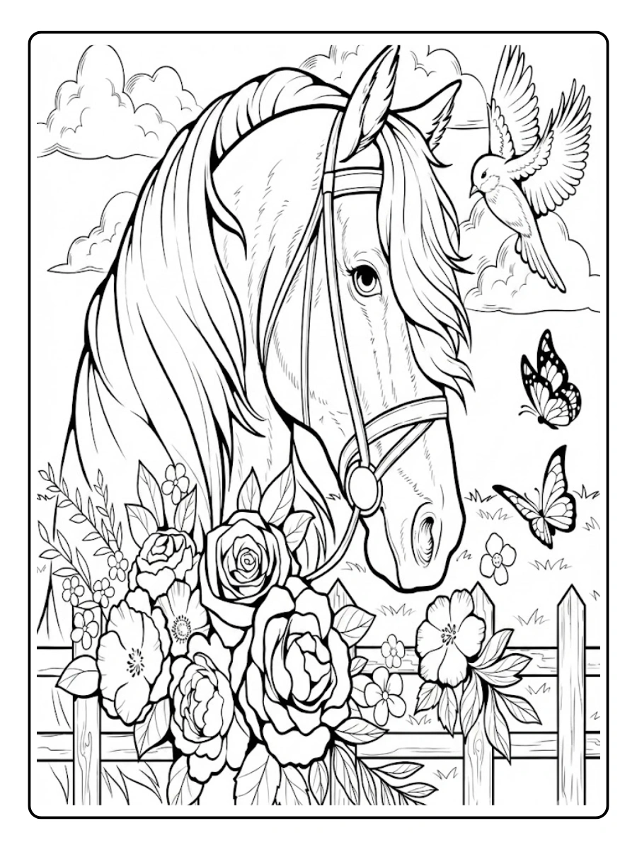 cabeza caballo para colorearpara colorear (3)