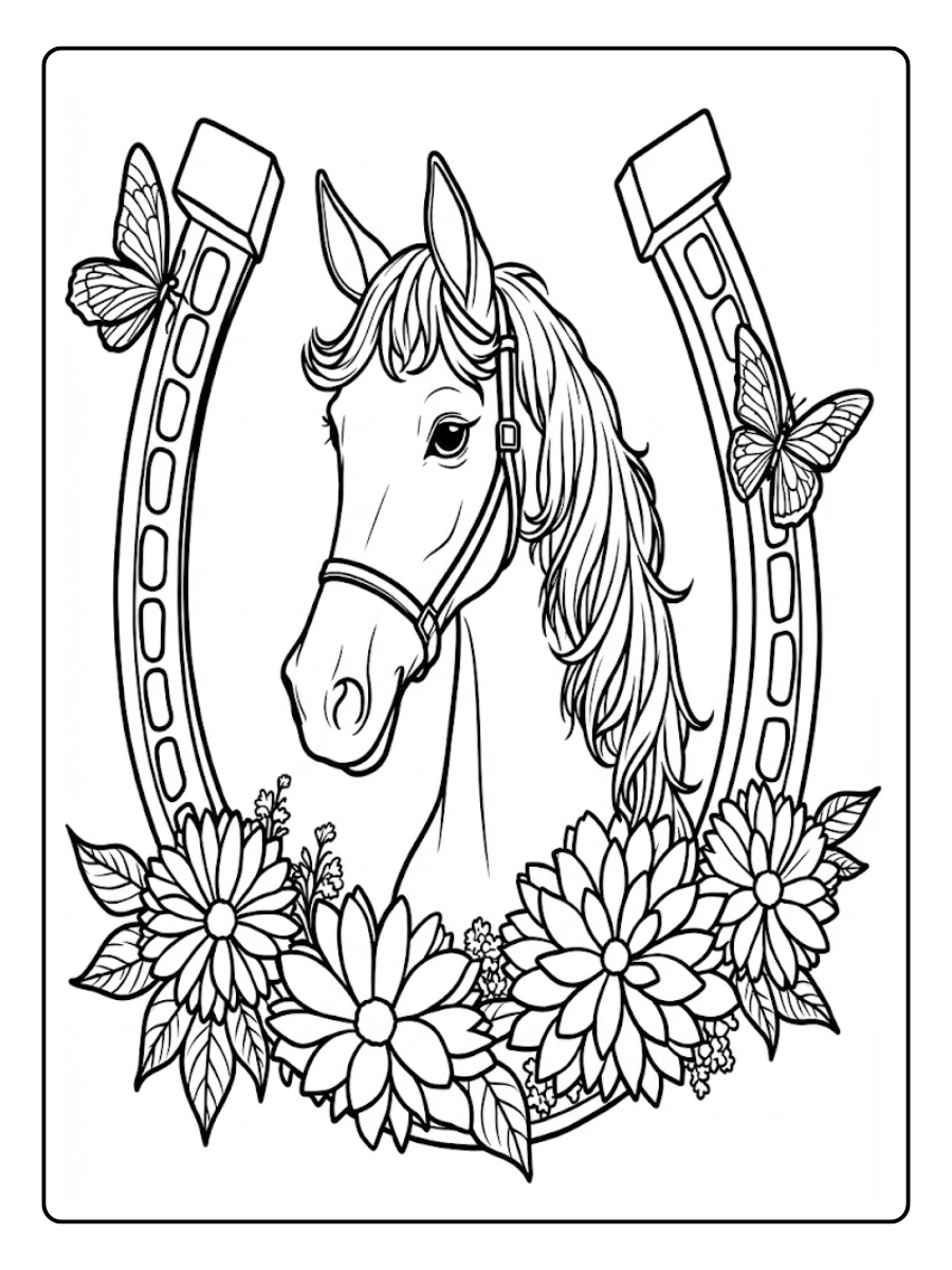 cabeza caballo para colorearpara colorear (5)