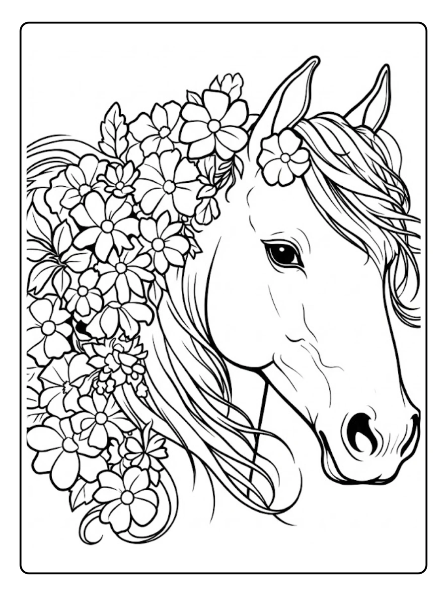 cabeza caballo para colorearpara colorear (8)