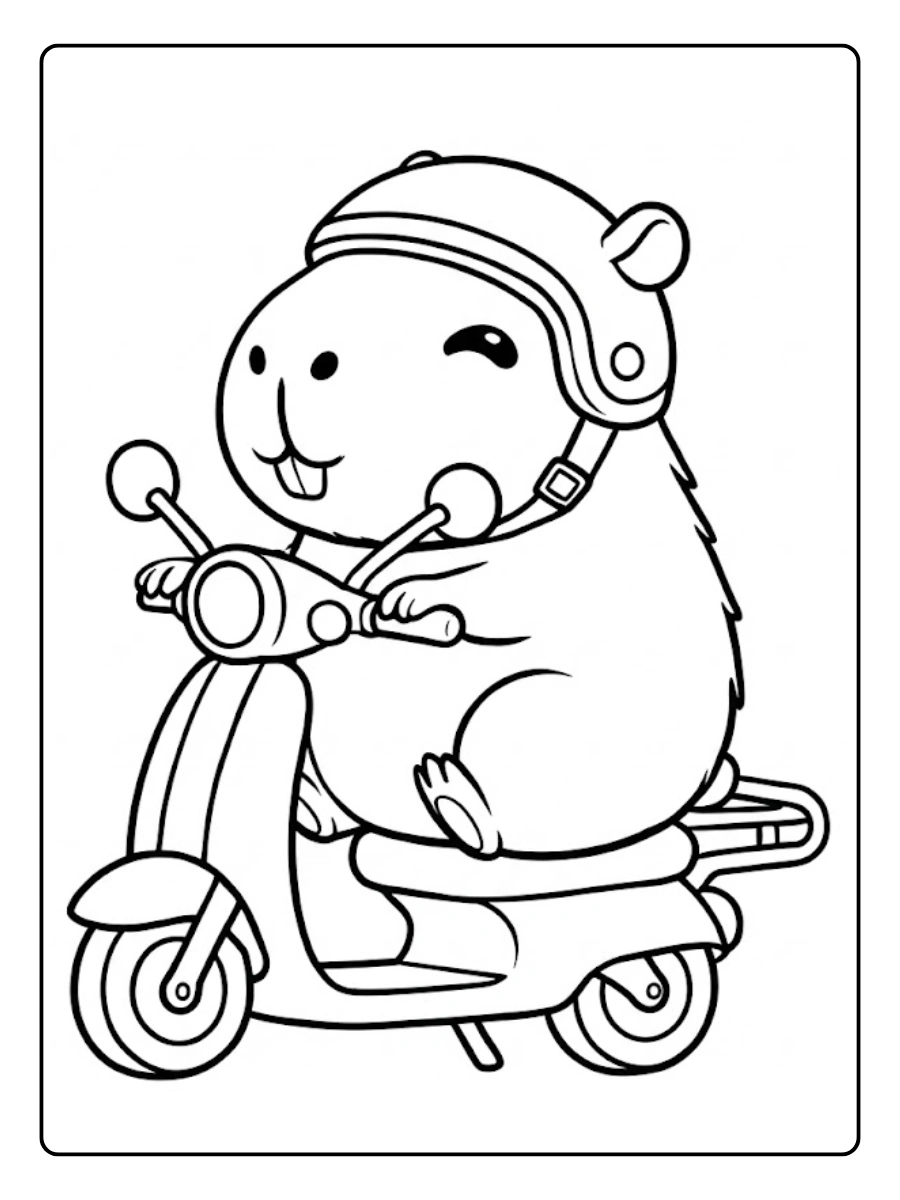 capibara para colorear (10)