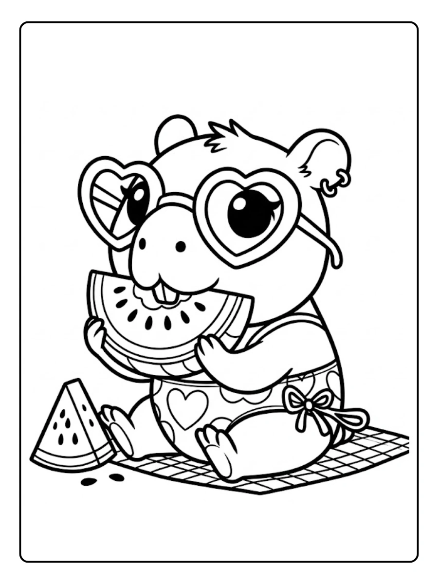 capibara para colorear (11)