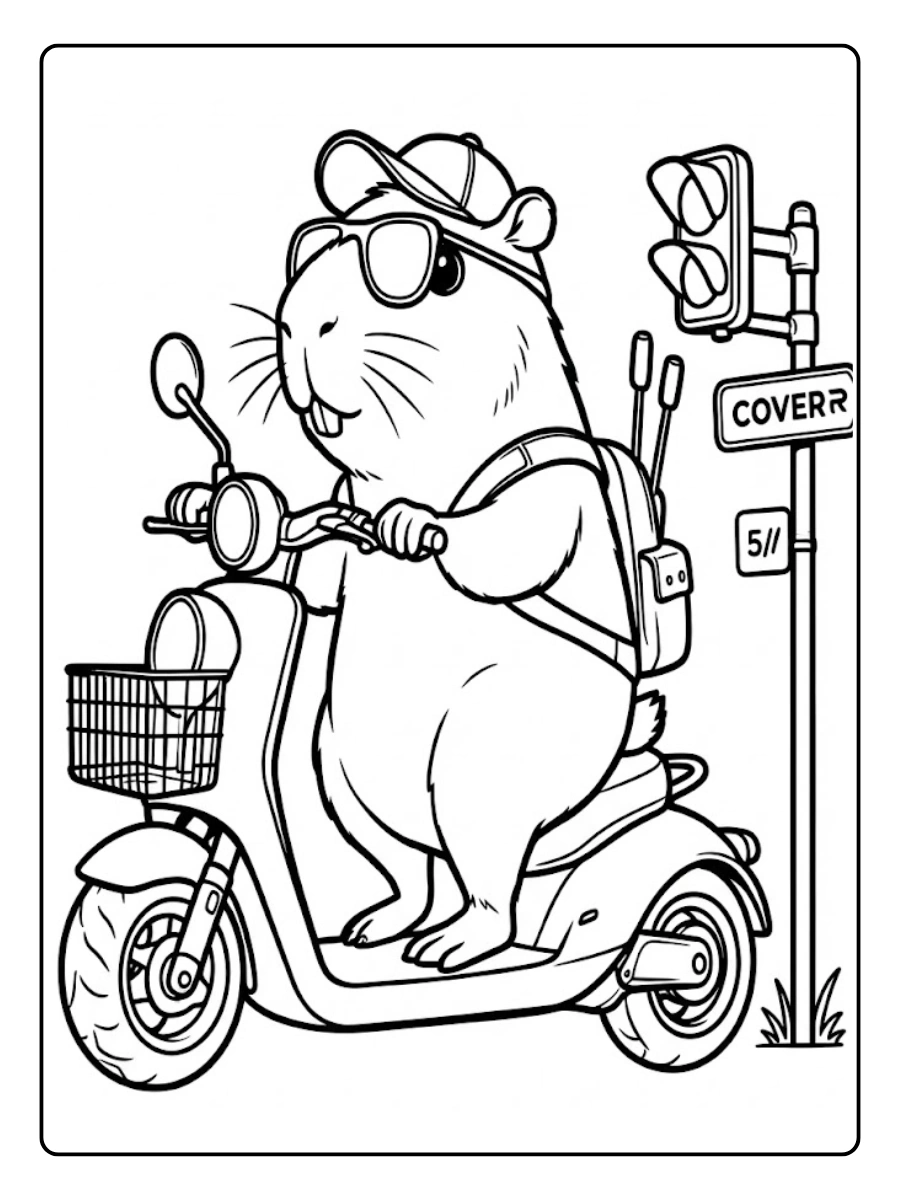 capibara para colorear (14)