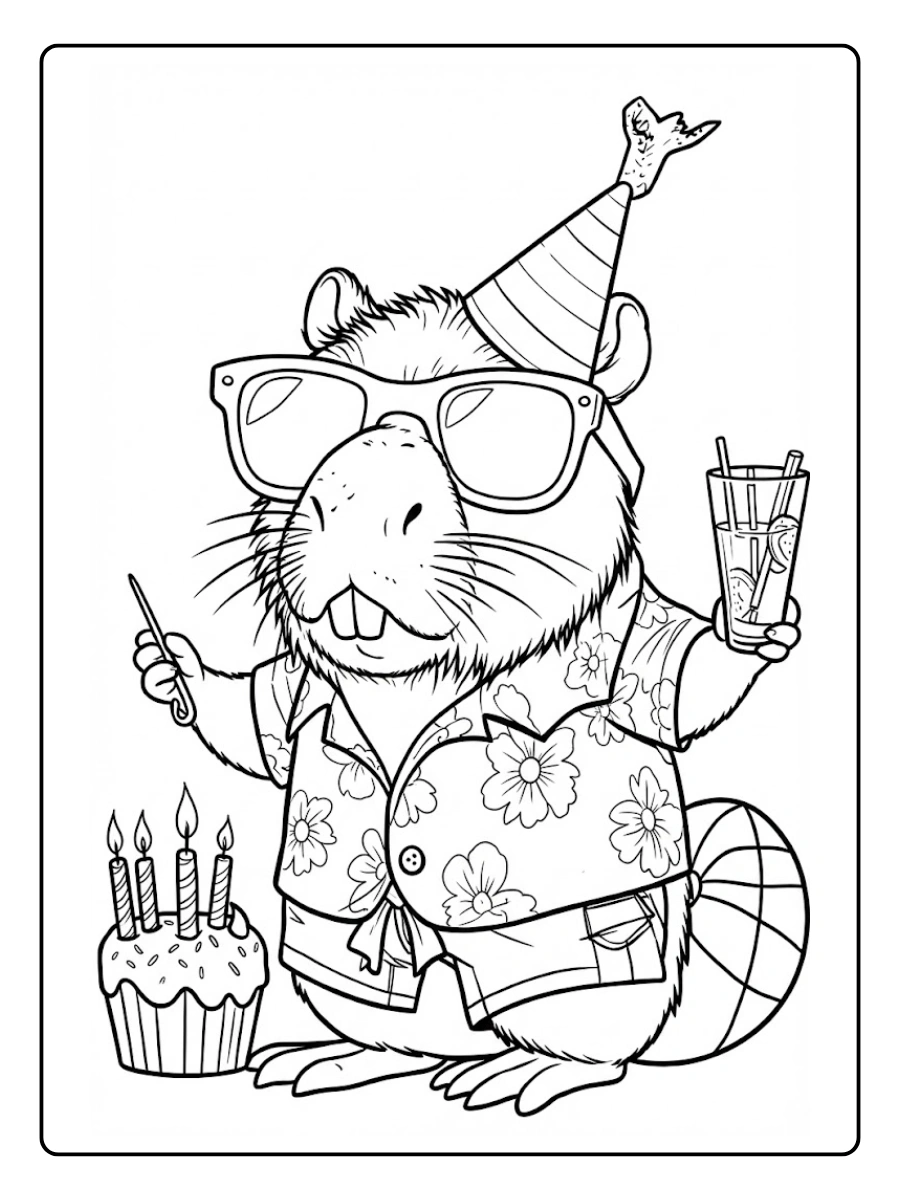 capibara para colorear (15)